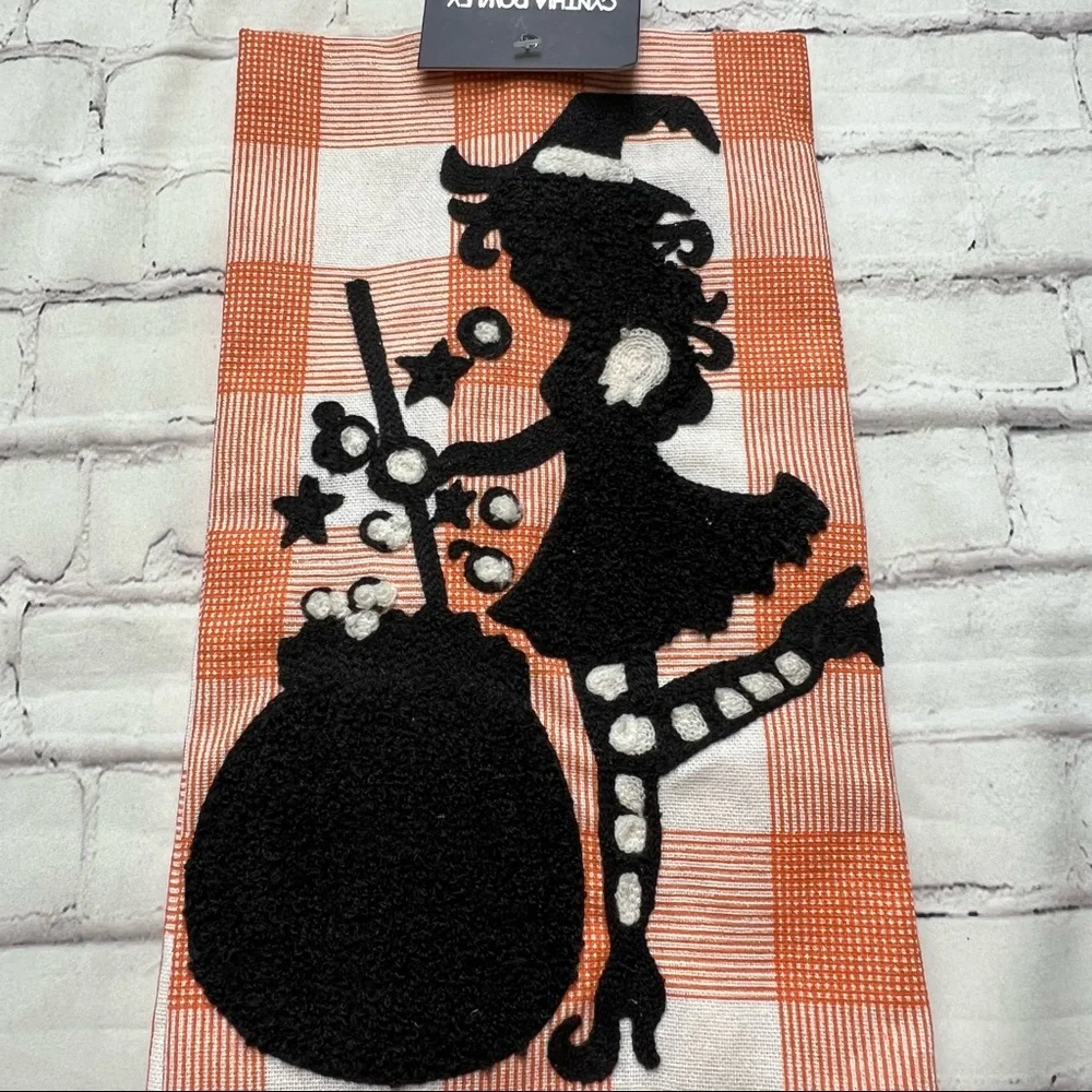 NWT Cynthia Rowley Super Sexy Witch Kitchen Towel Set Halloween Holiday